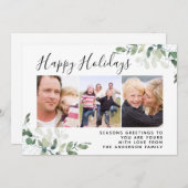 ユーカリの写真で楽しいホリデー シーズンカード (正面/裏面)