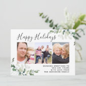 ユーカリの写真で楽しいホリデー シーズンカード (スタンド正面)