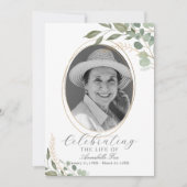 ユーカリの写真と追悼式案内プログラム 招待状 (正面)