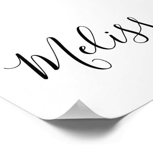 ユーカリの写真を使った結婚式のゲストブック代替 ポスター (角)