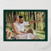 ユーカリの写真 エメラルド 結婚式 Save the Date 箔招待状 (裏面)