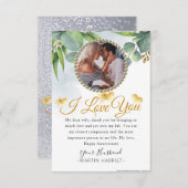 ユーカリの写真 妻 アニバーサリー カード (正面/裏面)