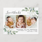 ユーカリの写真 赤ちゃん 感謝カード ポストカード (正面)