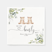 ユーカリの双子は赤ちゃんシャワーを持つ スタンダードカクテルナプキン (正面)