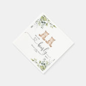 ユーカリの双子は赤ちゃんシャワーを持つ スタンダードカクテルナプキン (角)