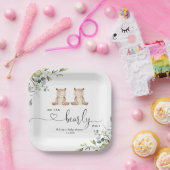 ユーカリの双子は赤ちゃんシャワーを持つ ペーパープレート (パーティー)