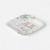 ユーカリの双子は赤ちゃんシャワーを持つ ペーパープレート (傾斜あり)