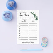 ユーカリの名前は愛する歌シャワーゲームカード チラシ (シングル)