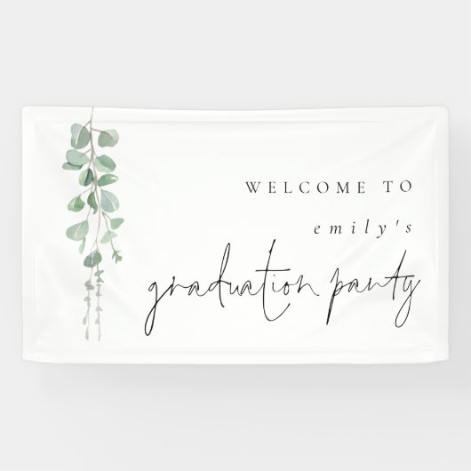ユーカリの名前ようこそ卒業パーティーへ 横断幕 (横)