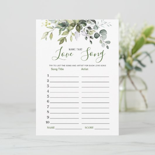 ユーカリの名前ザラブソングブライダルゲームカード 招待状 (スタンド正面)