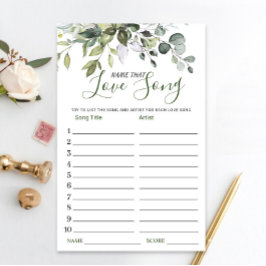 ユーカリの名前ザラブソングブライダルシャワーゲーム