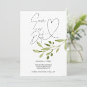 ユーカリの夏の結婚式 Save the Date 招待状 (スタンド正面)
