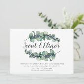 ユーカリの実 ミニマルなボタニカル ウェディング 招待状 (スタンド正面)
