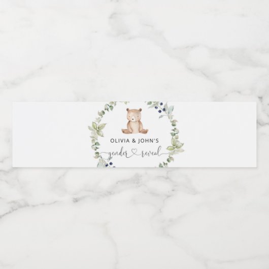 ユーカリの小さなクマのジェンダーが明らかにする ペットボトルラベル (シングルラベル)