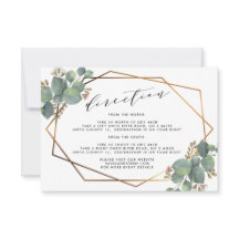 ユーカリの幾何学的なフレーム ウェディングディテール