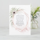 ユーカリの幾何学的なライフセレブレーション 招待状 (スタンド正面)