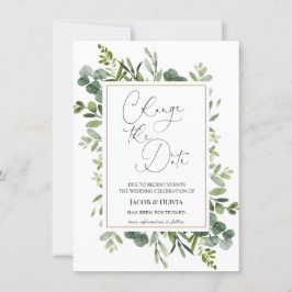 ユーカリの延期結婚式案内 招待状