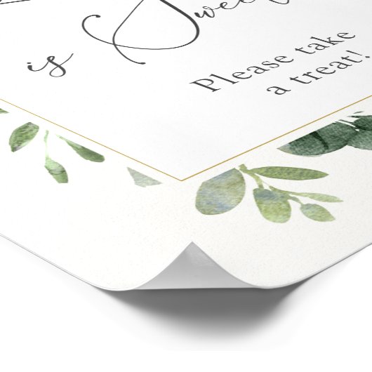 ユーカリの愛はスイートトリートサイン ポスター (角)