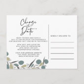 ユーカリの日結婚付の変更を最小化 案内ポストカード (裏面)