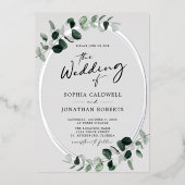 ユーカリの書結婚道 箔招待状 (正面)