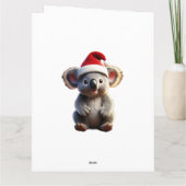 ユーカリの木に座るコアラのクリスマスカード カード (裏面)
