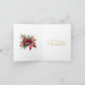 ユーカリの木に座るコアラのクリスマス カード (内部)
