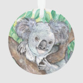 ユーカリの木のコアラ絵画ー オーナメント (裏面)