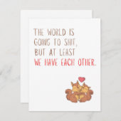 ユーカリの木の面白いリスの誕生日/バレンタインデーのカード シーズンカード (正面/裏面)