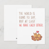 ユーカリの木の面白いリス 誕生日/バレンタインデーのカード シーズンカード (正面/裏面)