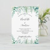 ユーカリの木地結婚シダ 招待状 (スタンド正面)