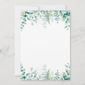 ユーカリの木地結婚シダ 招待状 (裏面)