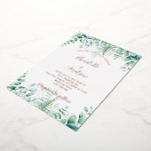 ユーカリの木地結婚シダ 箔招待状 (回転した状態)