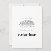 ユーカリの枝と白い花の写真結婚の サンキューカード (裏面)