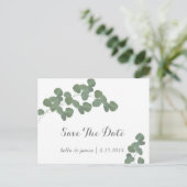 ユーカリの枝 ウェディング セーブ・ザ・デート ポストカード (スタンド正面)