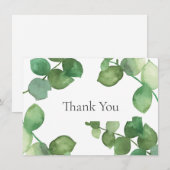 ユーカリの森のグリーン　サンキュー サンキューカード (正面/裏面)