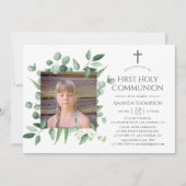 ユーカリの森のグリーン　ファーストホーリーコミュニオン 招待状 (正面)