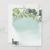 ユーカリの森の動物 ベビーシャワー 招待状 (裏面)