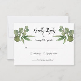 ユーカリの森の結婚式RSVP 出欠カード