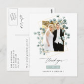 ユーカリの森ジオメトリックウェディングサンクス ポストカード (正面/裏面)