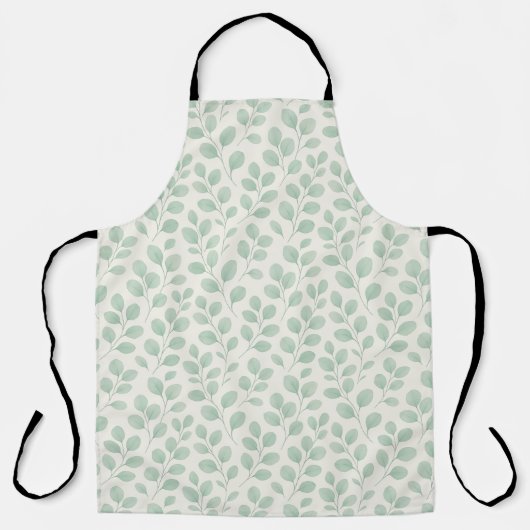ユーカリの植物パターン エプロン (正面)