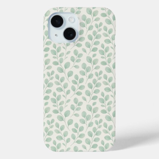 ユーカリの植物パターン Case-Mate iPhoneケース (裏面)