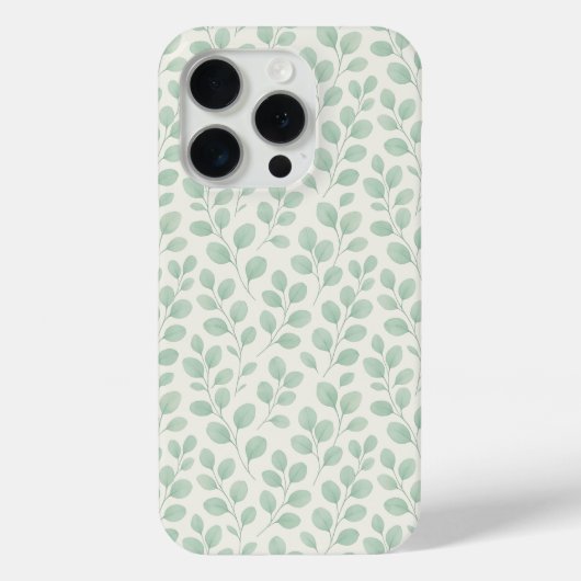 ユーカリの植物パターン Case-Mate iPhoneケース (裏面)