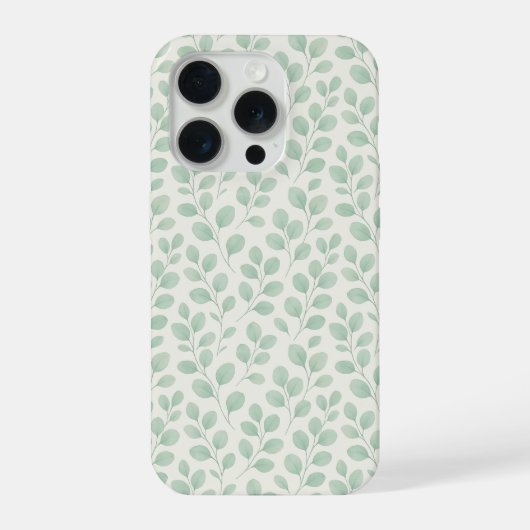 ユーカリの植物パターン iPhoneケース (裏面)