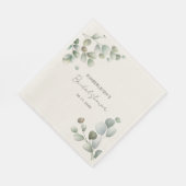 ユーカリの植物学的なウェディングシャワーの紙 スタンダードランチョンナプキン (角)