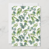 ユーカリの植物学的な結婚式の招待状 招待状 (裏面)
