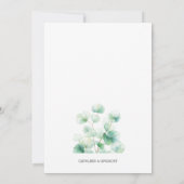 ユーカリの植物水彩ウェディング 招待状 (裏面)