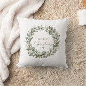 ユーカリの植物画クリスマスクッション クッション (ブランケット)