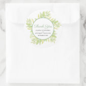 ユーカリの水の色のアートグリーン葉感謝していの ラウンドシール (バッグ)