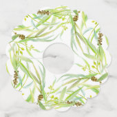 ユーカリの水の色のアートグリーン離れ ワイングラスタグ (裏面)