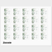 ユーカリの水の色の結婚スクリプトの感謝Fav スクエアシール (シート)